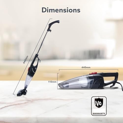 R RUNILEX Lightweight Handheld Vacuum Cleaner 600W Vertical 2-in-1 Stick Dry Vacuuming 6.5 kPa Suction Power, Bagless, Black Ideal for Office and Home - Image 5