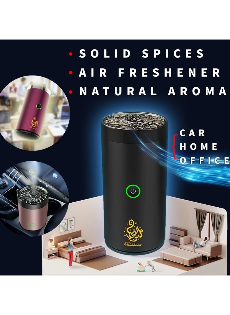 Generic - Fashion New Arabic Electric Aroma Diffuser Usb Mini Car Incense Burner Portable Luxury Home Aromatherapy Bakhoor Burners - Image 1