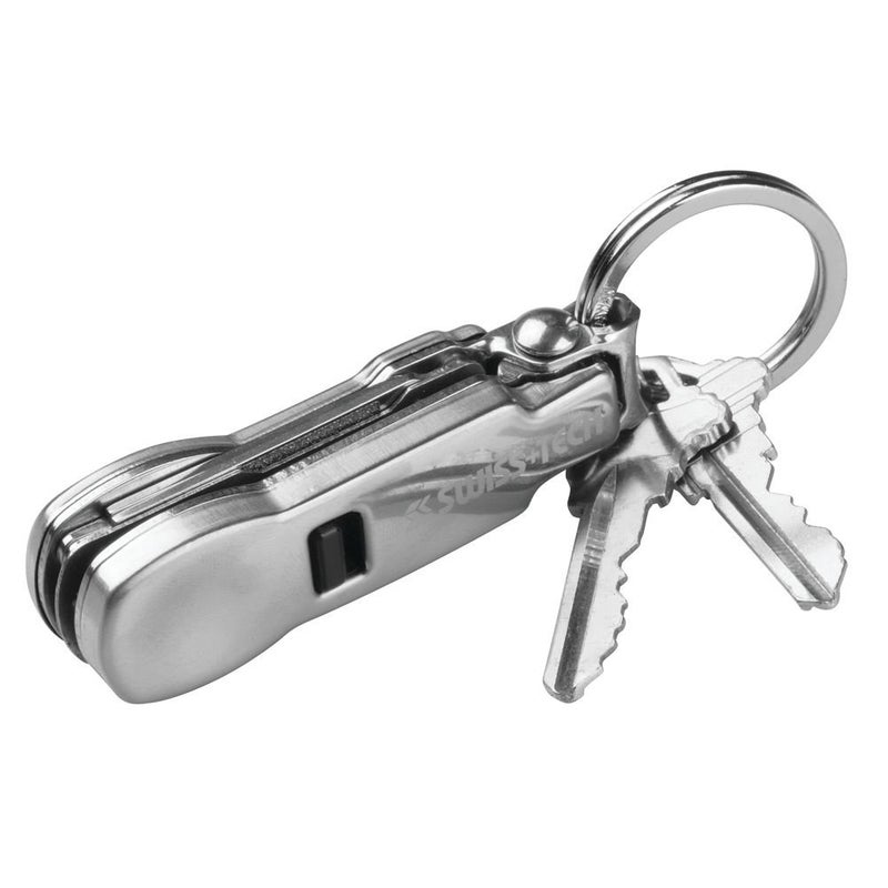 SWISS+TECH ST10619 6-in-1 Polished Stainless Steel Personal Care Multi-Tool with Nail Clipper (Single Pack) - Image 4