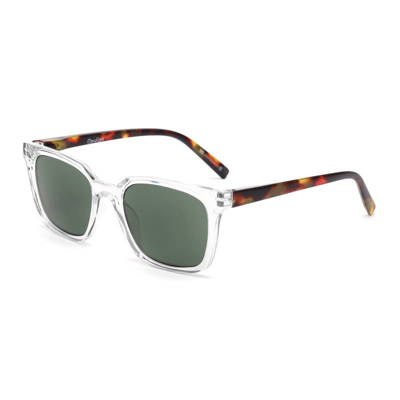OPULIZE KOI Sunglasses for Women Men,Scratch Resistant Large Rectangular frame with Spring Hinges Tinted lens UV400, Clear (Pack of 1) - Image 3