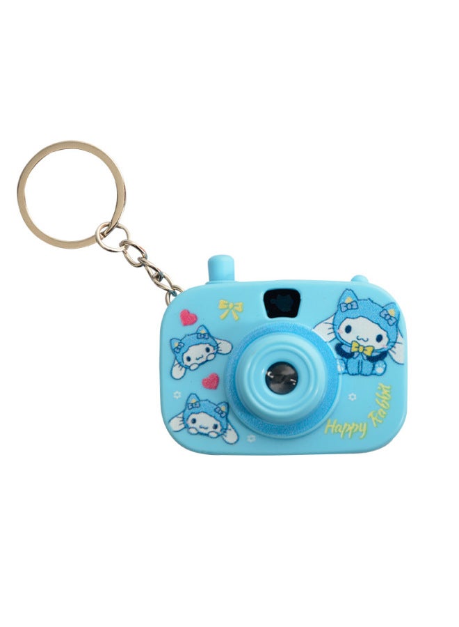 Cartoon Mini Small Camera Slide Electronic Luminous Projector Keychain School Bag Pendant Children's Toy Gift 