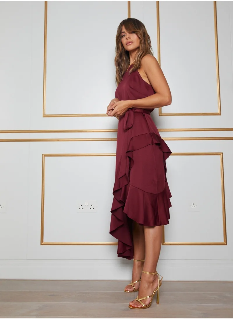 Style Cheat Ariana Halter Frill Dress