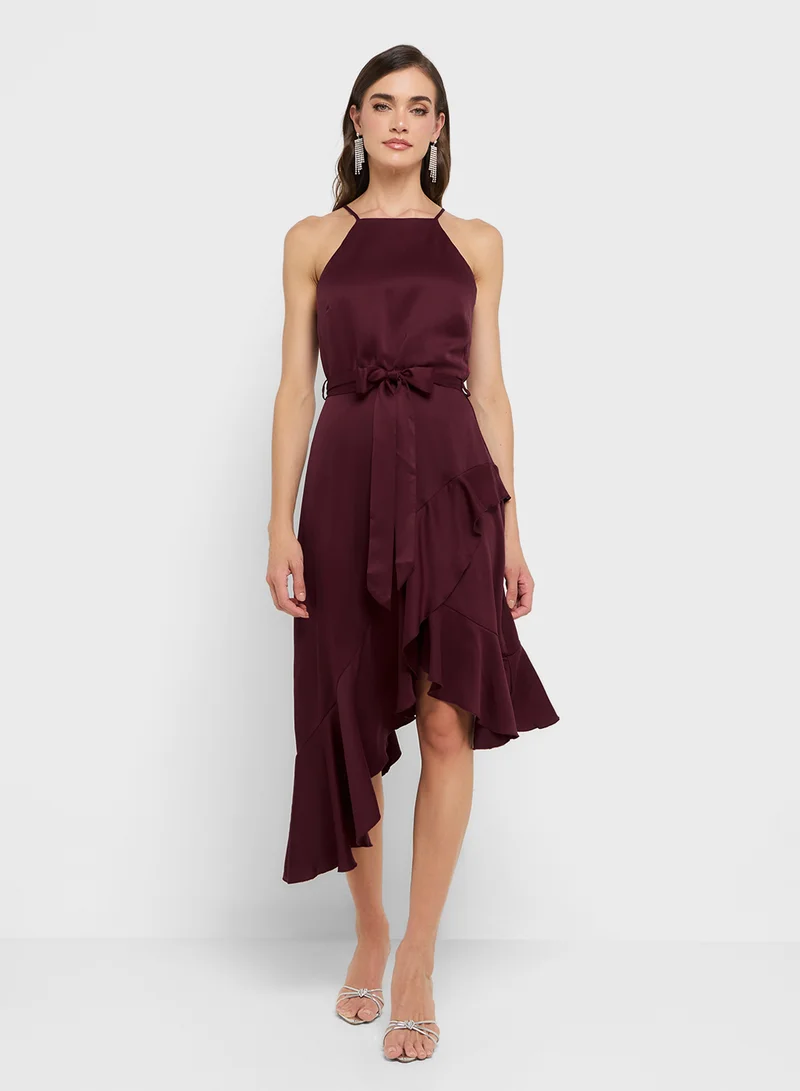 Style Cheat Ruffled Midi Dress