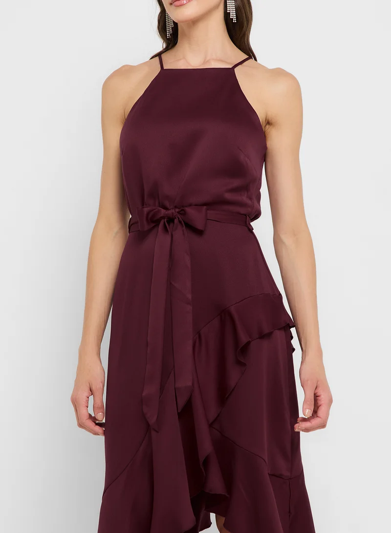 Style Cheat Ruffled Midi Dress