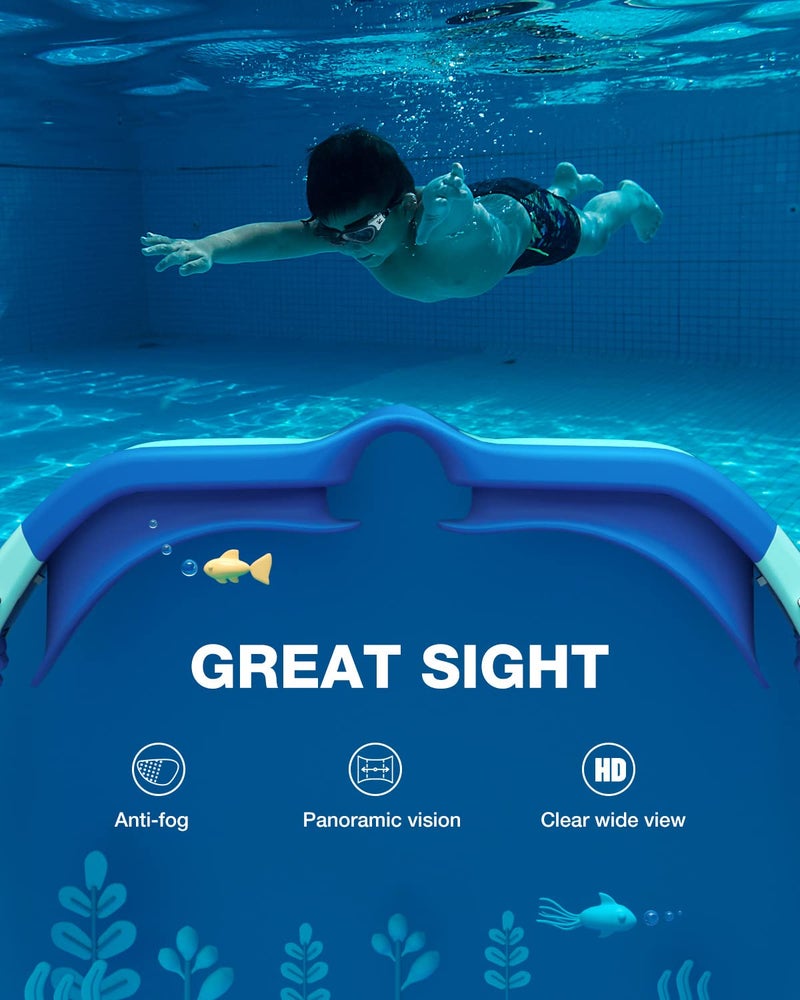 ZIONOR Kids Swim Goggles, G1MINI SE Anti-fog Swimming Goggles for Kid Child 6-14 - Image 5
