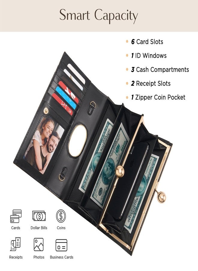 CHUNLI Elegant Clutch Purses for Women Evening Bag with Credit Card Slots & Wristlet for Weddings, Parties, and Proms - Image 3