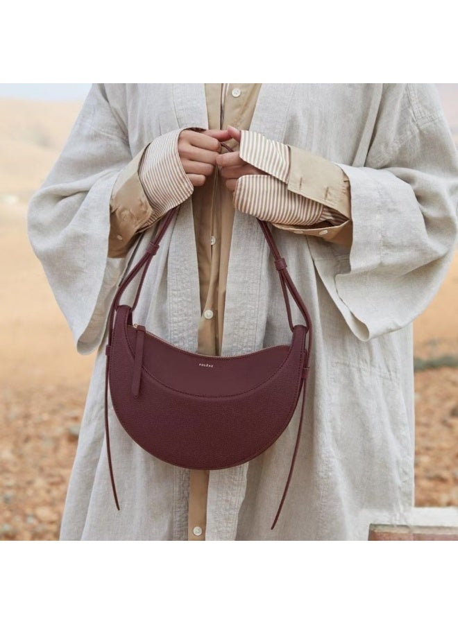 POLENE Polène Vintage Leather Handbag / Shoulder and Crossbody Bag - Image 4