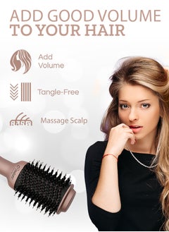 Couture Hair Pro Hot Air Brush -3 In 1 Straightening Brush, Volumizer And Hair Dryer-Premium Salon Quality Rosegold  - Image 4