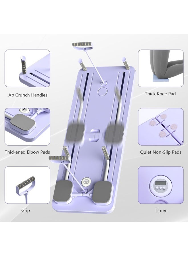 Y&D آلة بيلاتس قابلة للنقل لصالة الألعاب الرياضية المنزلية - لوحة بيلاتس ذات الارتداد التلقائي مع مدرب عضلات البطن وتدريب كامل الجسم | معدات بيلاتس احترافية للرجال/النساء - Image 4