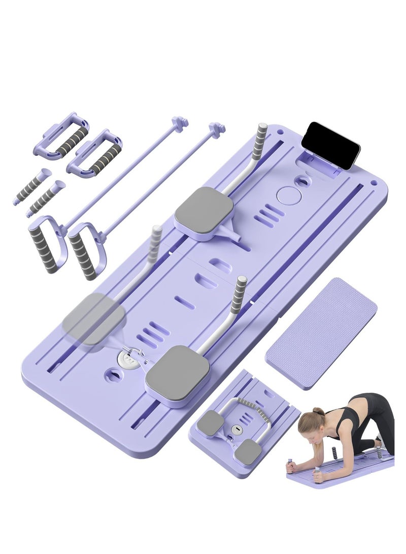 Y&D آلة بيلاتس قابلة للنقل لصالة الألعاب الرياضية المنزلية - لوحة بيلاتس ذات الارتداد التلقائي مع مدرب عضلات البطن وتدريب كامل الجسم | معدات بيلاتس احترافية للرجال/النساء - Image 2