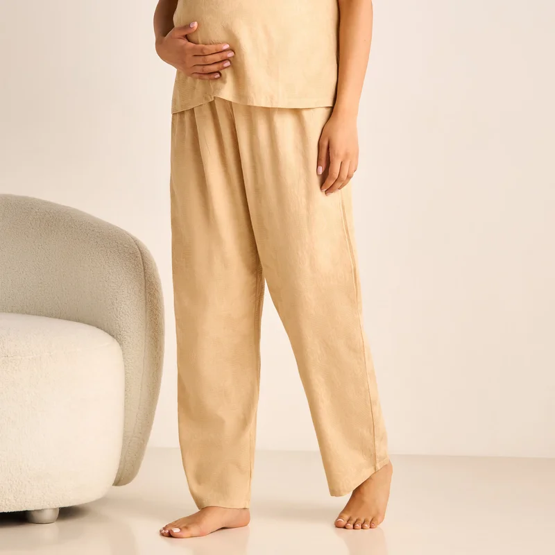 Splash FAV Textured Maternity Shirt and Pyjama Set