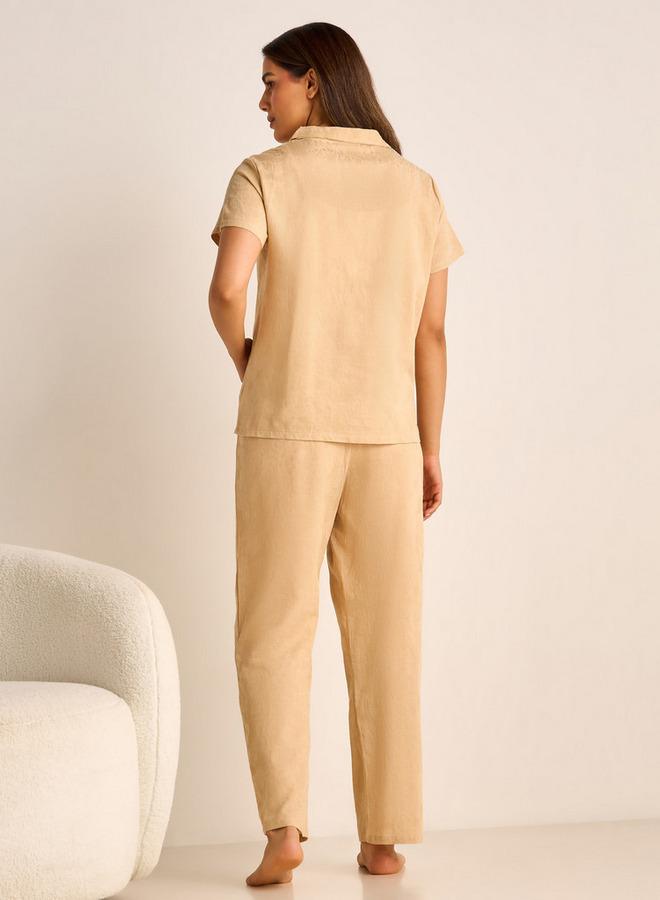 سبلاش فيڤ طقم قميص وبيجامة للحوامل بنقوش - Image 3