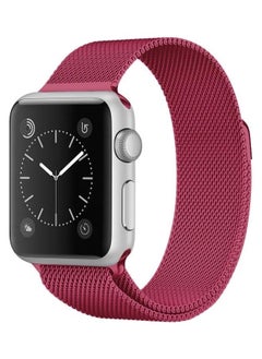 NIBEMINENT Milanese Loop Magnetic Band For Apple Watch Series 6/SE/5/4 40mm 3/2/1 38mm Tea Red  - Image 3