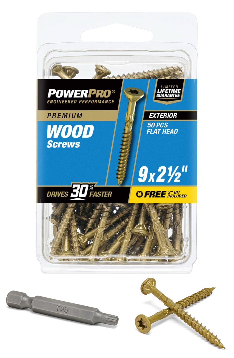 باور برو طقم مسامير باور برو عالية الجودة للأعمال الخشبية الخارجية من 50 قطعة - Image 1