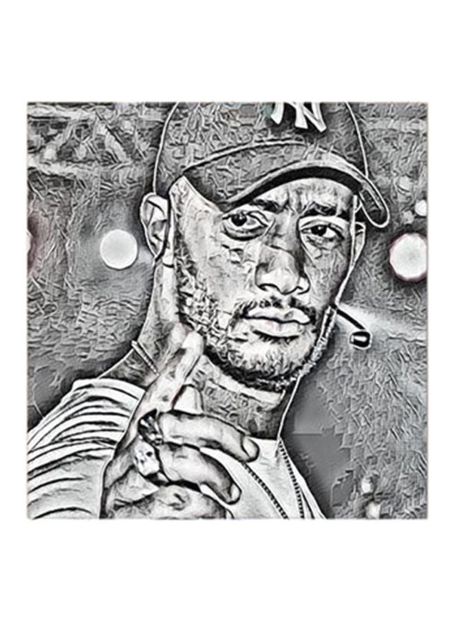 RYN Mohamed Ramadan MDF Wall Art Multicolour 30x0.5x30cm - Image 2