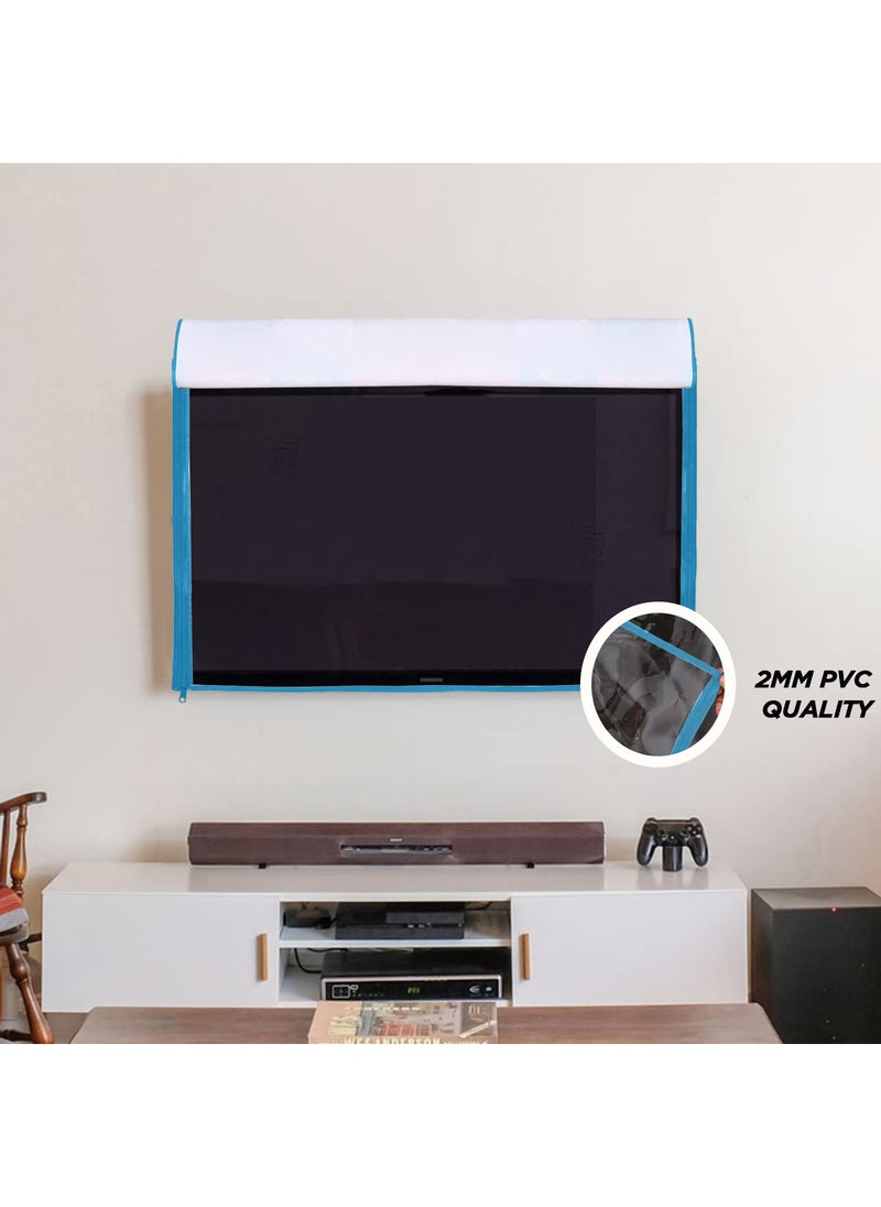 E-Retailer ERetailer Transparent LCDLED TV Protector Cover with Zipper Enclosure for 32 Inch Suitable for All Major Brand Model ColorGreen Size29x3x19 Inches  - Image 2