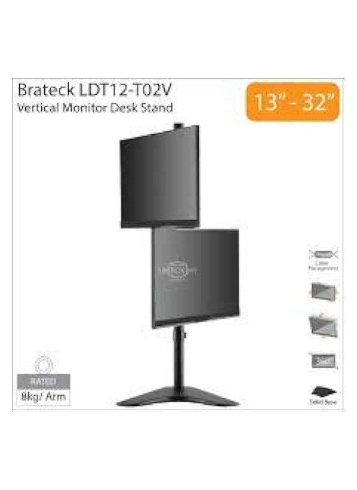 erorex - Dual Monitor Stand 2 Monitor Vertical Stand Stake Stand Up Down Stand Upright Top Bottom Stand LDT12-T02V 13-32" BY LIBERTY HOUSE - Image 1
