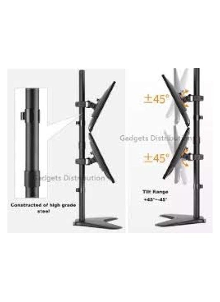 erorex - Dual Monitor Stand 2 Monitor Vertical Stand Stake Stand Up Down Stand Upright Top Bottom Stand LDT12-T02V 13-32" BY LIBERTY HOUSE - Image 1