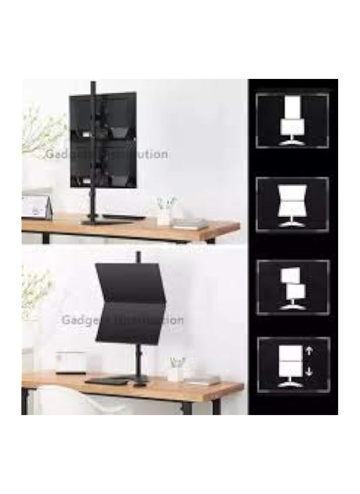 erorex - Dual Monitor Stand 2 Monitor Vertical Stand Stake Stand Up Down Stand Upright Top Bottom Stand LDT12-T02V 13-32" BY LIBERTY HOUSE - Image 1