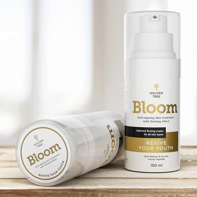Golden Tree Bloom Body Cream - Moisturising Cream with Niacinamide, Retinol, Vitamin C and Sodium Hyaluronate - Light Texture, Quick Absorbent, Non-Greasy - 150 ml - Image 2