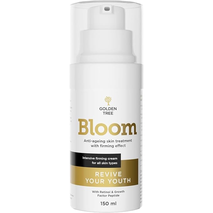 Golden Tree Bloom Body Cream - Moisturising Cream with Niacinamide, Retinol, Vitamin C and Sodium Hyaluronate - Light Texture, Quick Absorbent, Non-Greasy - 150 ml - Image 1