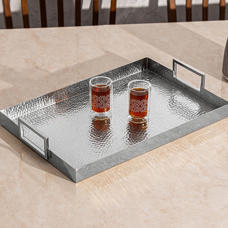 دلتي صينية تقديم مستطيلة مطلية نيكل 48*31*6.5 سم - Image 1