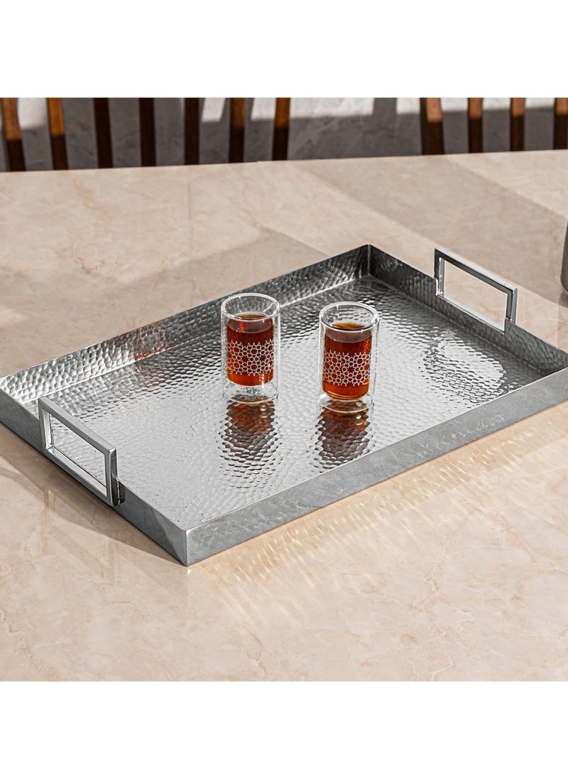 Dallaty Rectangular Serving Tray Nickel Plated 48*31*6.5 cm  - Image 4