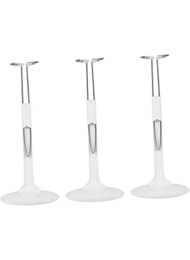 3Pcs Adjustable Metal Doll Stand Display Holder With Stable Base For Shelves Tables - Image 1