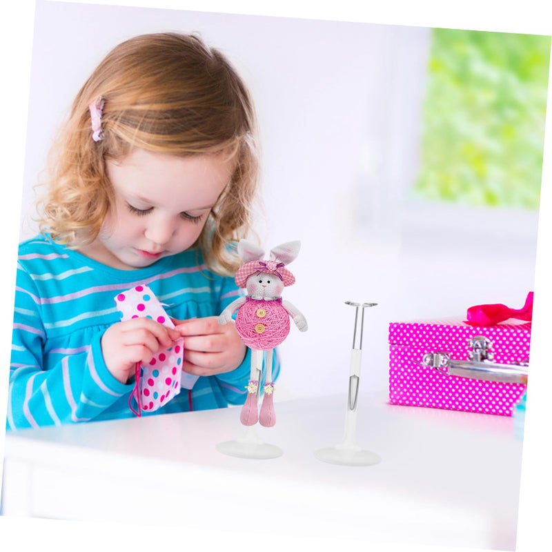 3Pcs Adjustable Metal Doll Stand Display Holder With Stable Base For Shelves Tables - Image 4