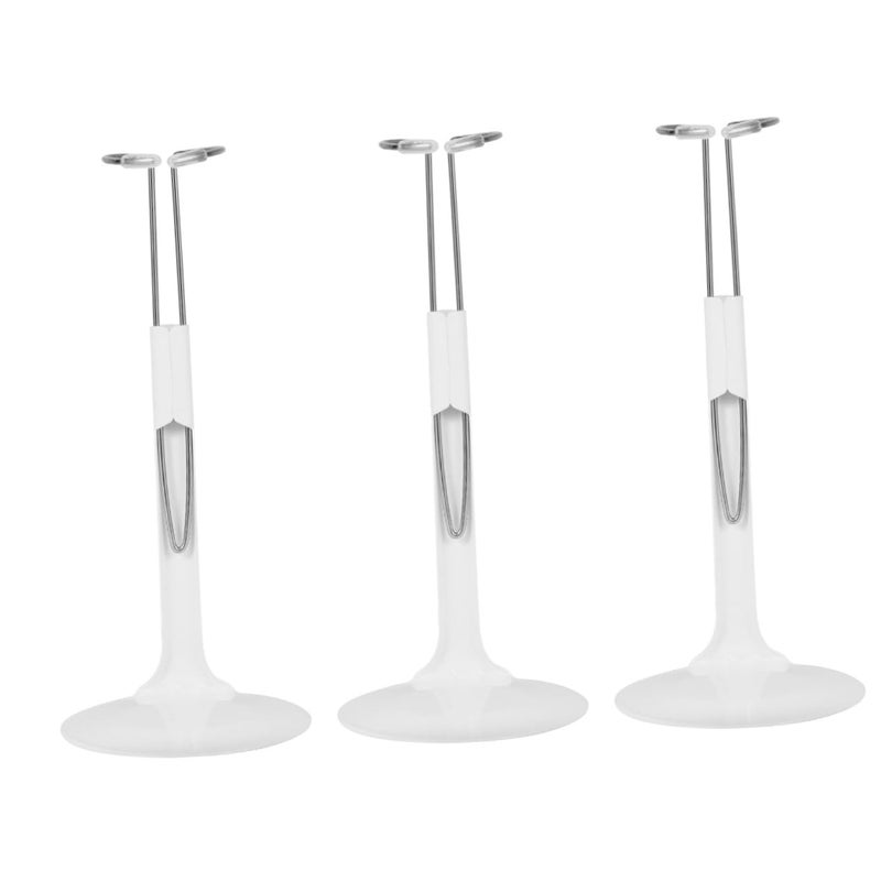 3Pcs Adjustable Metal Doll Stand Display Holder With Stable Base For Shelves Tables - Image 2