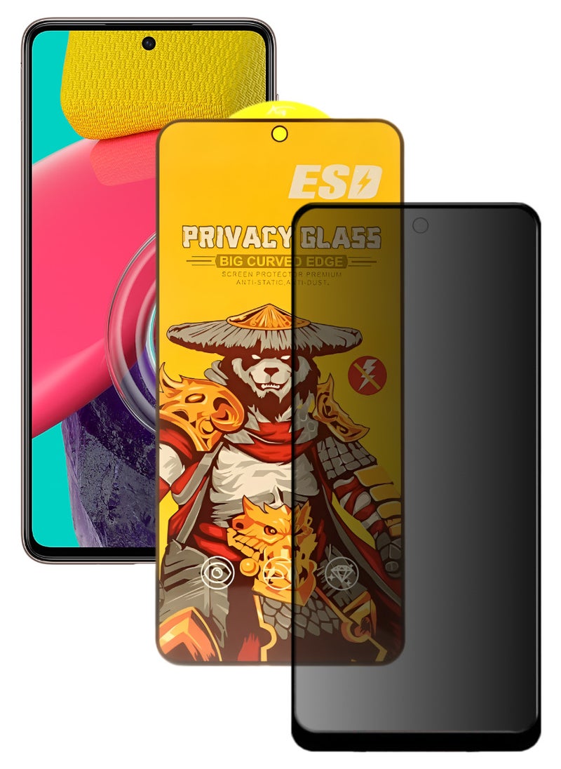ESD Tempered Dustproof Privacy Glass Screen Protector Compatible For Samsung Galaxy M53 5G - Image 1