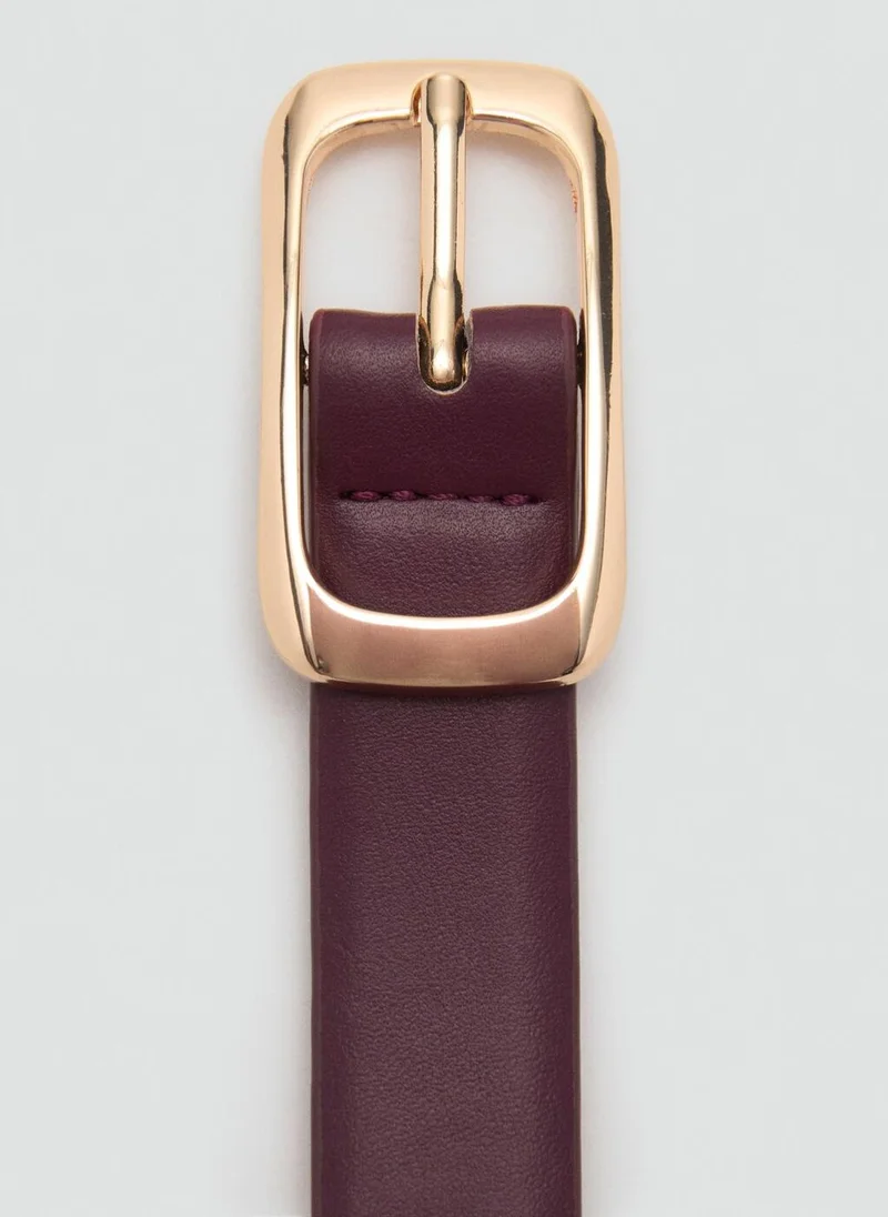 MANGO Rectangular buckle belt
