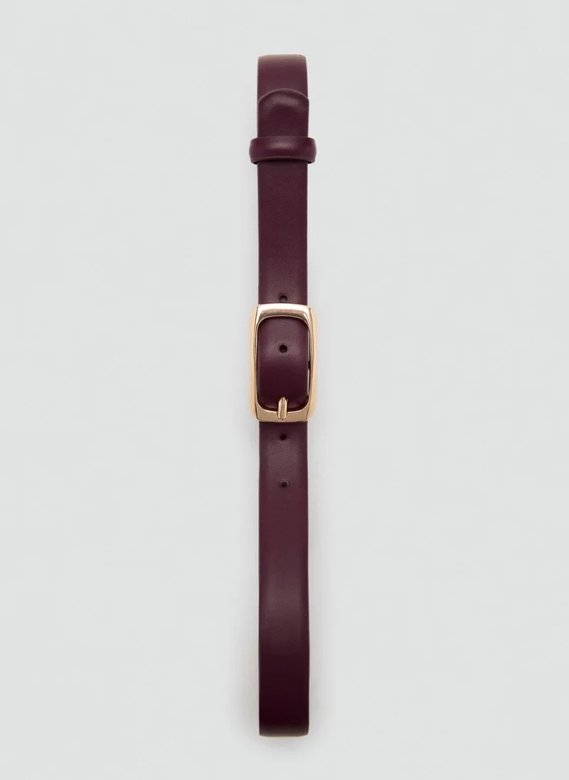 MANGO Rectangular buckle belt
