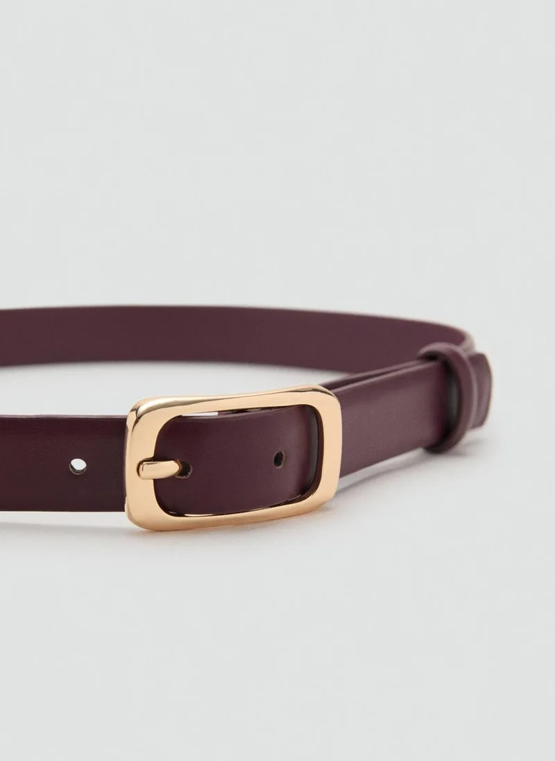 MANGO Rectangular buckle belt