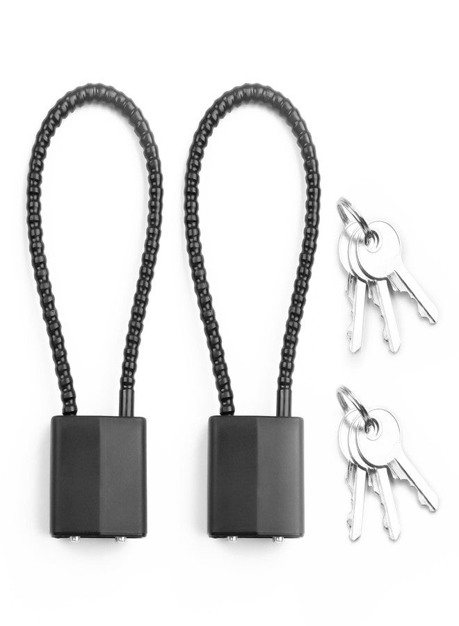 YAODHAOD YAODHADO Luggage Locks with Keys,Locker Lock Small Luggage Padlocks for Travel Suitcase Locks Padlock Apply to Locker Lock,Gym Locker (2PCS) (Black) - Image 1