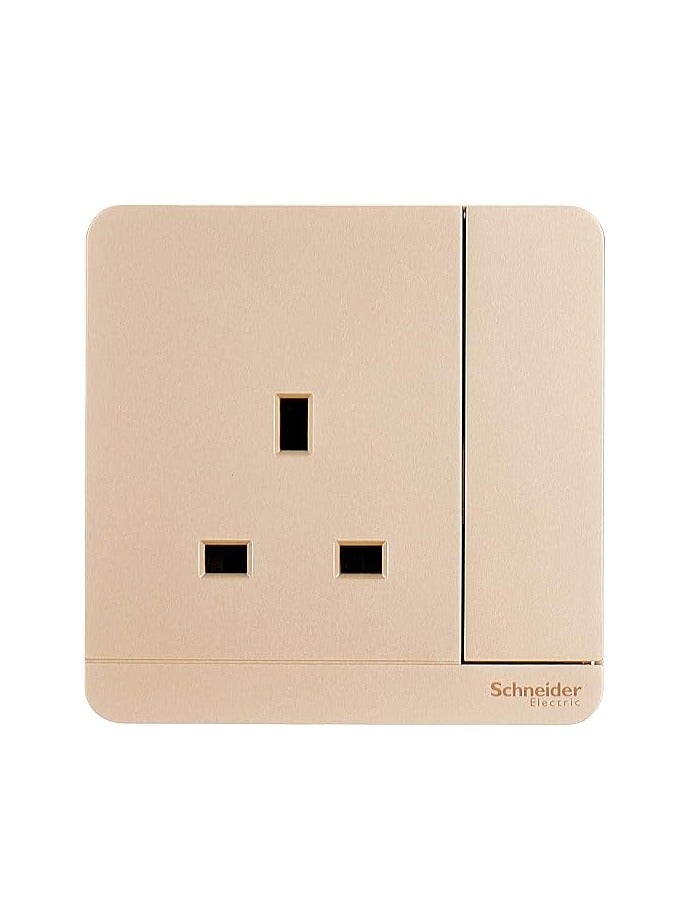 Schneider Electric E8315_WG_G12 AvatarOn Gold - Single switched socket - 13 A - 230 V - 1 gang -Gold - Image 2