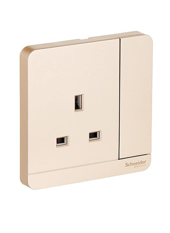 Schneider Electric E8315_WG_G12 AvatarOn Gold - Single switched socket - 13 A - 230 V - 1 gang -Gold - Image 1