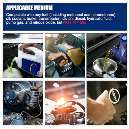Byredio 8AN Fuel Line Hose 10FT Braided Nylon Stainless Steel 500 PSI High-Pressure Transmission Cooler Hose for Oil, Gas, Fuel, Hydraulic - Image 5
