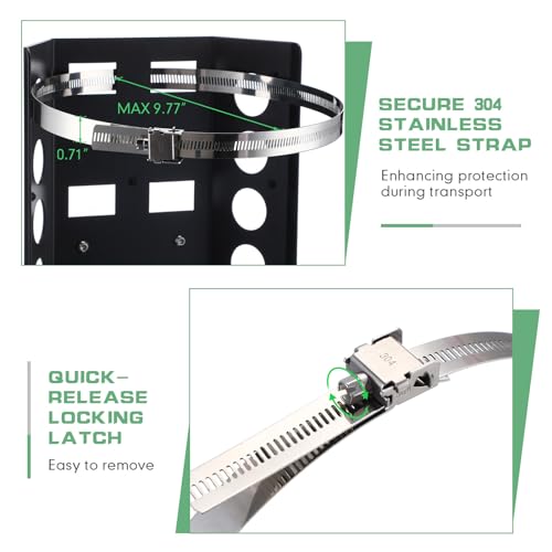 Hicarer حامل خزان البروبان هيسار 10 رطل مع حزام للسيارات والمقطورات والشاحنات والمركبات البرية والقوارب - Image 5