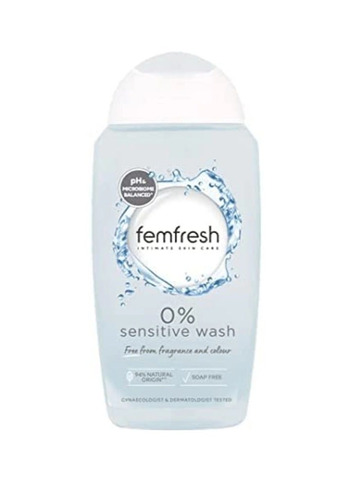 Femfesh Femfresh 0% Sensitive Intimate Wash 250ml - Image 1