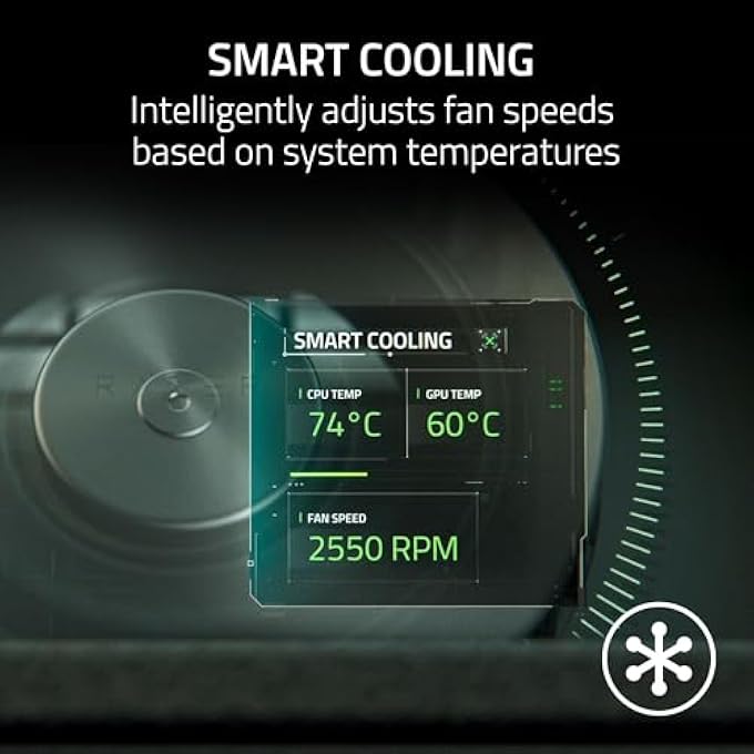 rayihni LAPTOP COOLING PAD - SMART COOLING PAD FOR 14Â€˜-18Â€™ LAPTOPS - AIRTIGHT PRESSURE CHAMBER (CUSTOMIZABLE FAN CURVES, 3-PORT USB-A HUB, REMOVABLE MULTI-FUNCTION BUTTONS) BLACK - Image 2