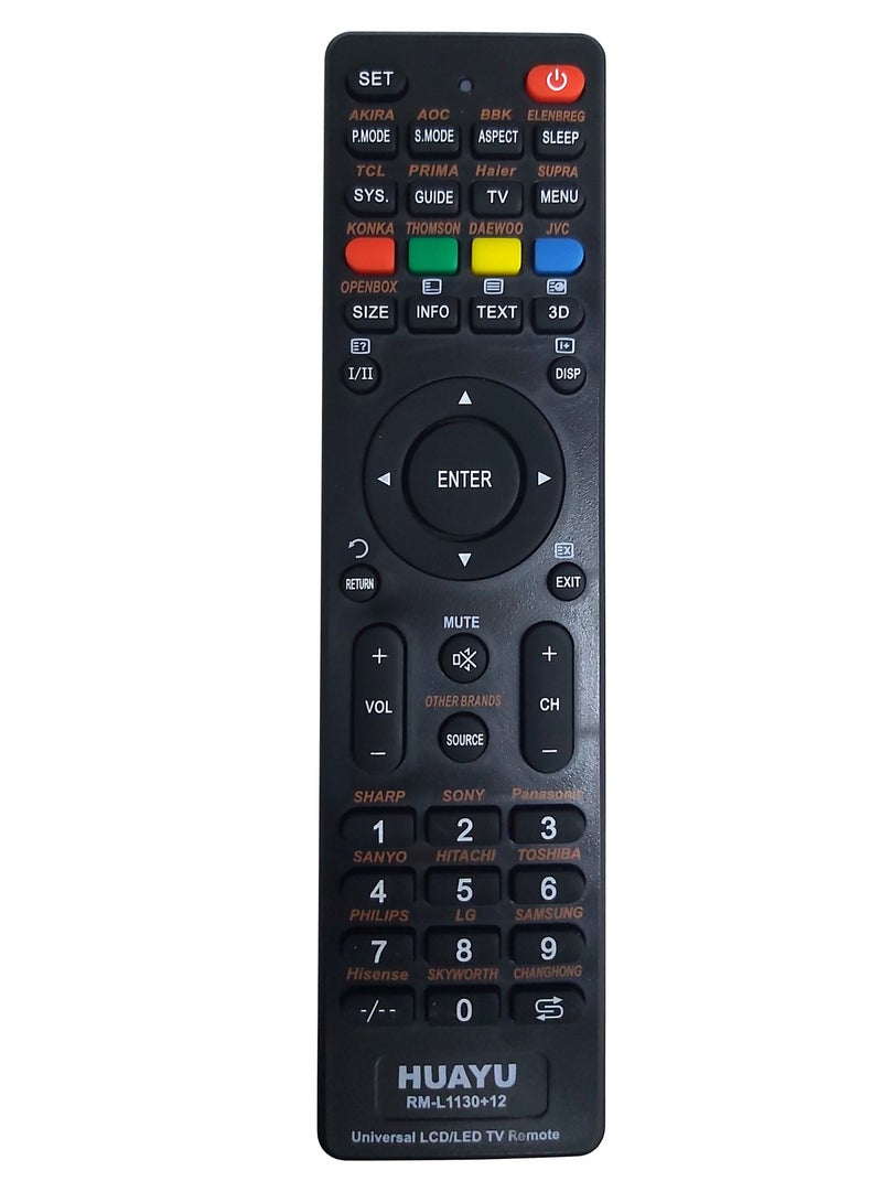 Huayu Most Advanced Universal Remote Control For LED/LCD TV Black - Image 1