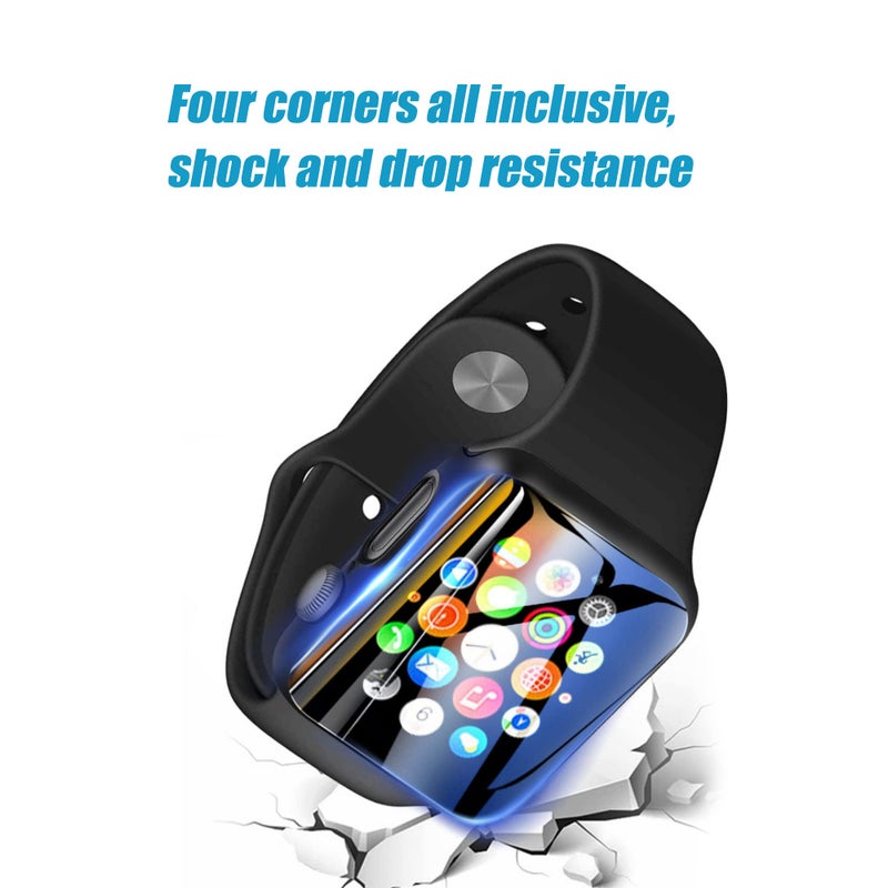 Ailun for Apple Watch Series 9 & 8 & 7 Screen Protector Case [41mm], Ultra-Thin Hard PC Case Built in Tempered Glass for iWatch, Shockproof Cover with Button [2 Pack][Black] - Image 4
