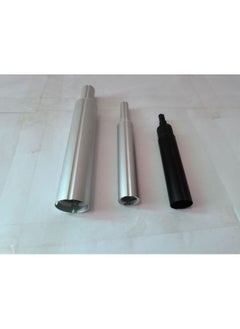 Generic Double Groove Tube Double Concave Tube Fan Live Network Red With Goods Beauty Makeup Beauty Bracket Straight Rod Customization-Color:Silver  - Image 2