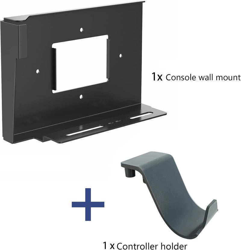 Monzlteck Wall Mount Holder for PS5 Original (Disc and Digital) + Controller Holder - All Metal Vertical Hanging - Image 2