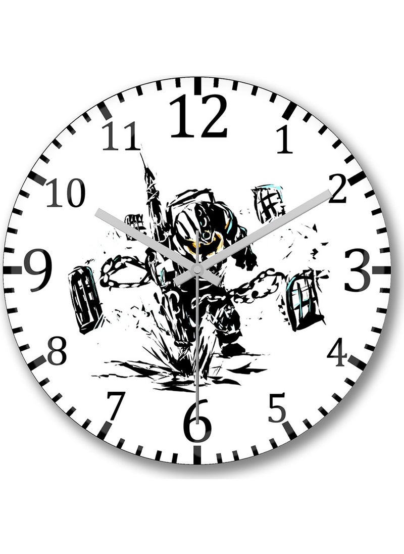 Baskı Dükkanı Print Shop Nazim Hikmet Wall Clock Curved Real Glass 