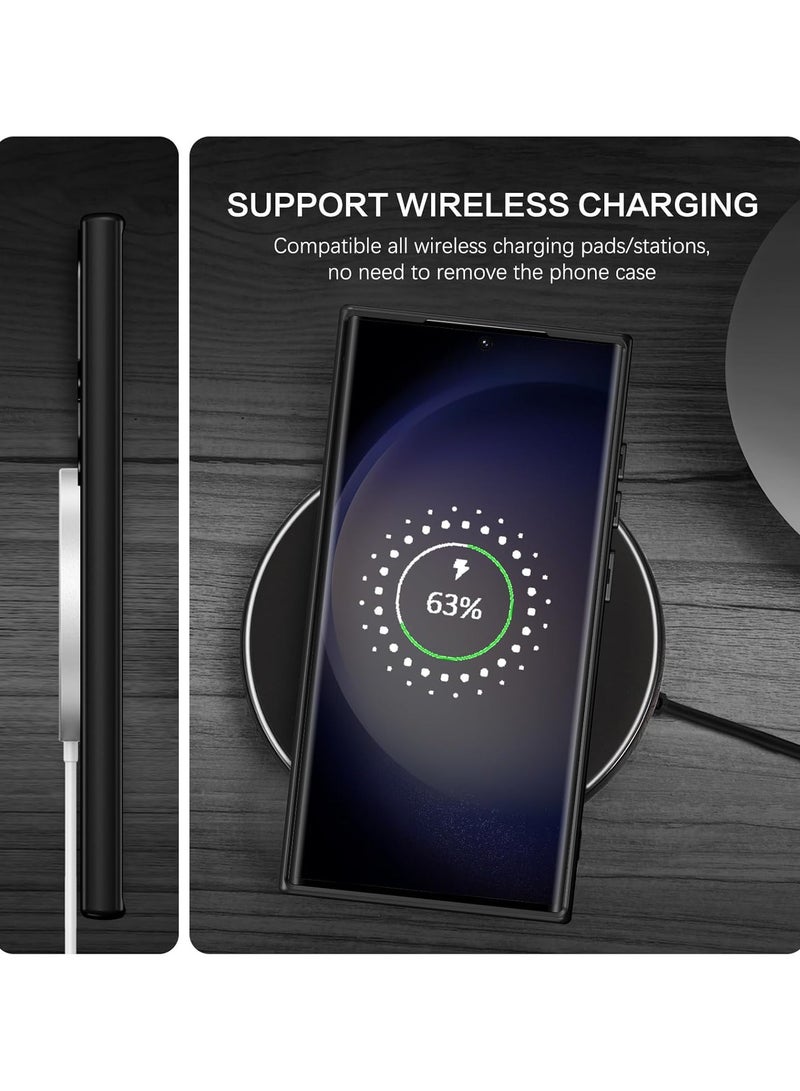 Eligo for Samsung S24 Ultra Case, Compatible with MagSafe, Magnetic Translucent Matte Back Shockproof Cover with Strong Magnet, Slim Thin Full Protection Phone Case for Galaxy S24 Ultra 5G (Black) - Image 5