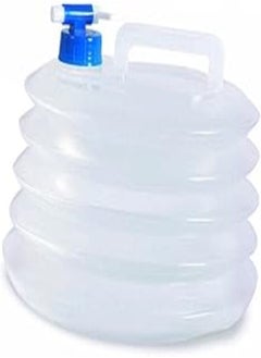 Generic 10L Collapsible Water Container, Portable Folding Camping Water Carrier with Tap, PE Water Jug Bucket Storage for Caravans Camping Hiking Outdoor Fishing Picnic 