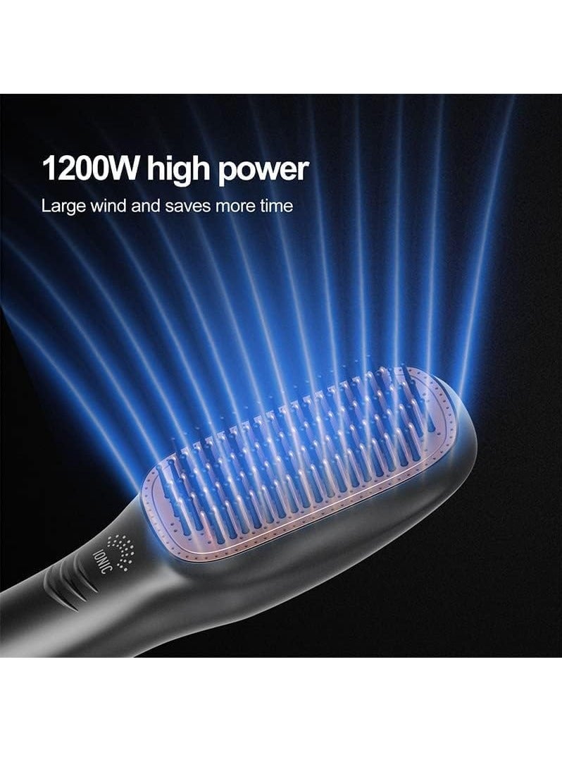 2 In 1 Professional Hair Dryer Brush Negative Ion Blow Dryer Straightening Brush Hot Air Styling Comb Electric Hair Straightener Styler - Image 4