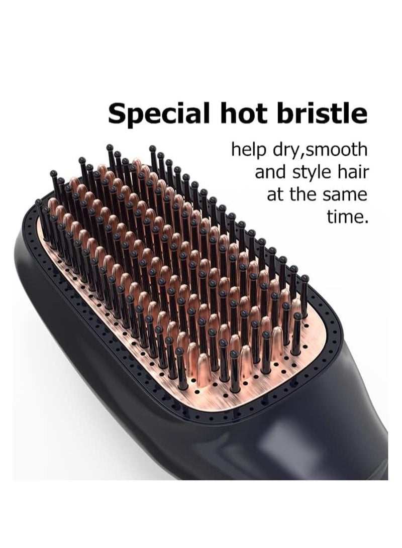 2 In 1 Professional Hair Dryer Brush Negative Ion Blow Dryer Straightening Brush Hot Air Styling Comb Electric Hair Straightener Styler - Image 2
